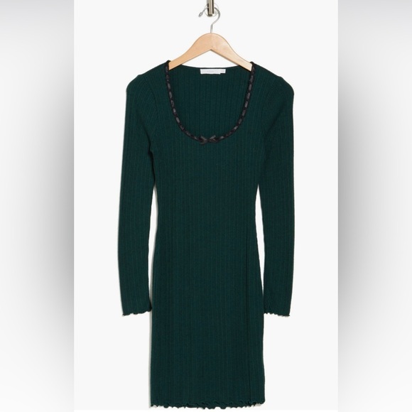 NWT Lush Brand Stretchy Bodycon Dress Long Sleeve Women’s Size Large - Picture 2 of 14